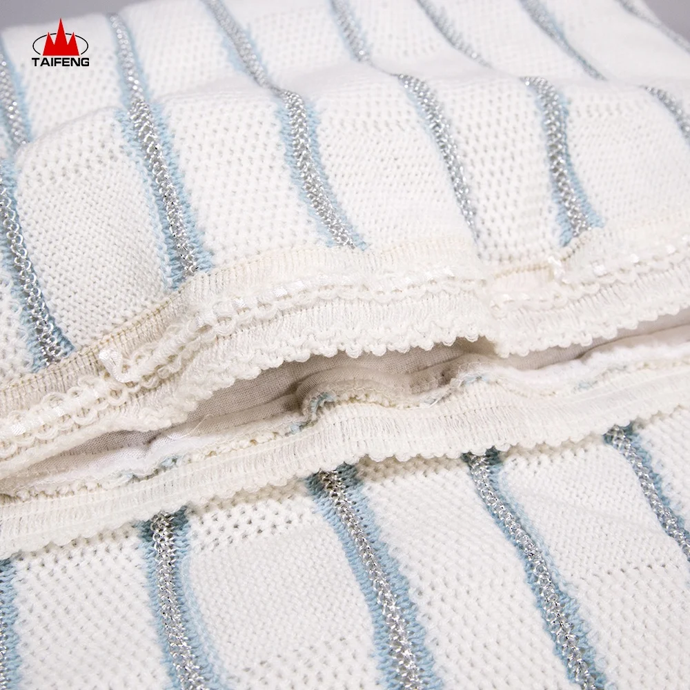 Yarn Dyed Cotton Knit Baby Blanket Gift Set,blanket For Baby