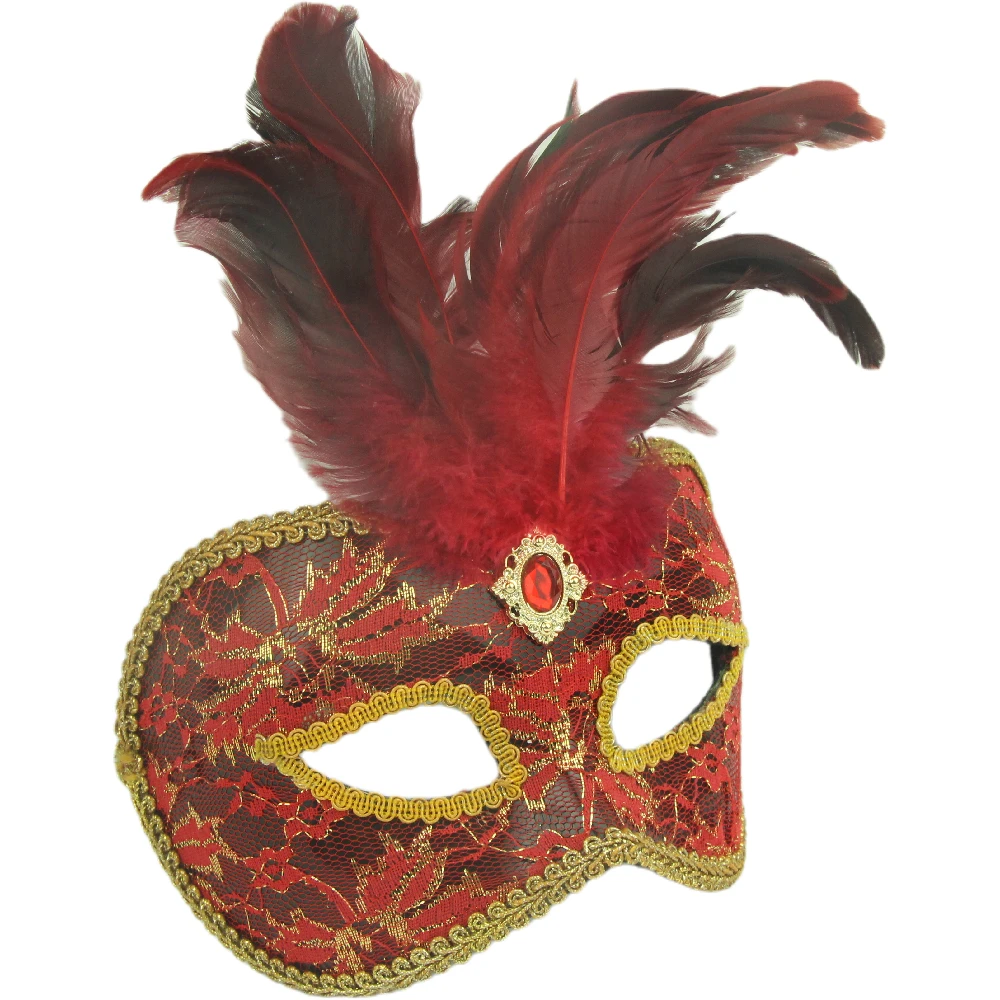 Leather Feather Mask Masquerade Parties Halloween Parties Carnival Masks Dress Costume Lady Gifts Party Masks