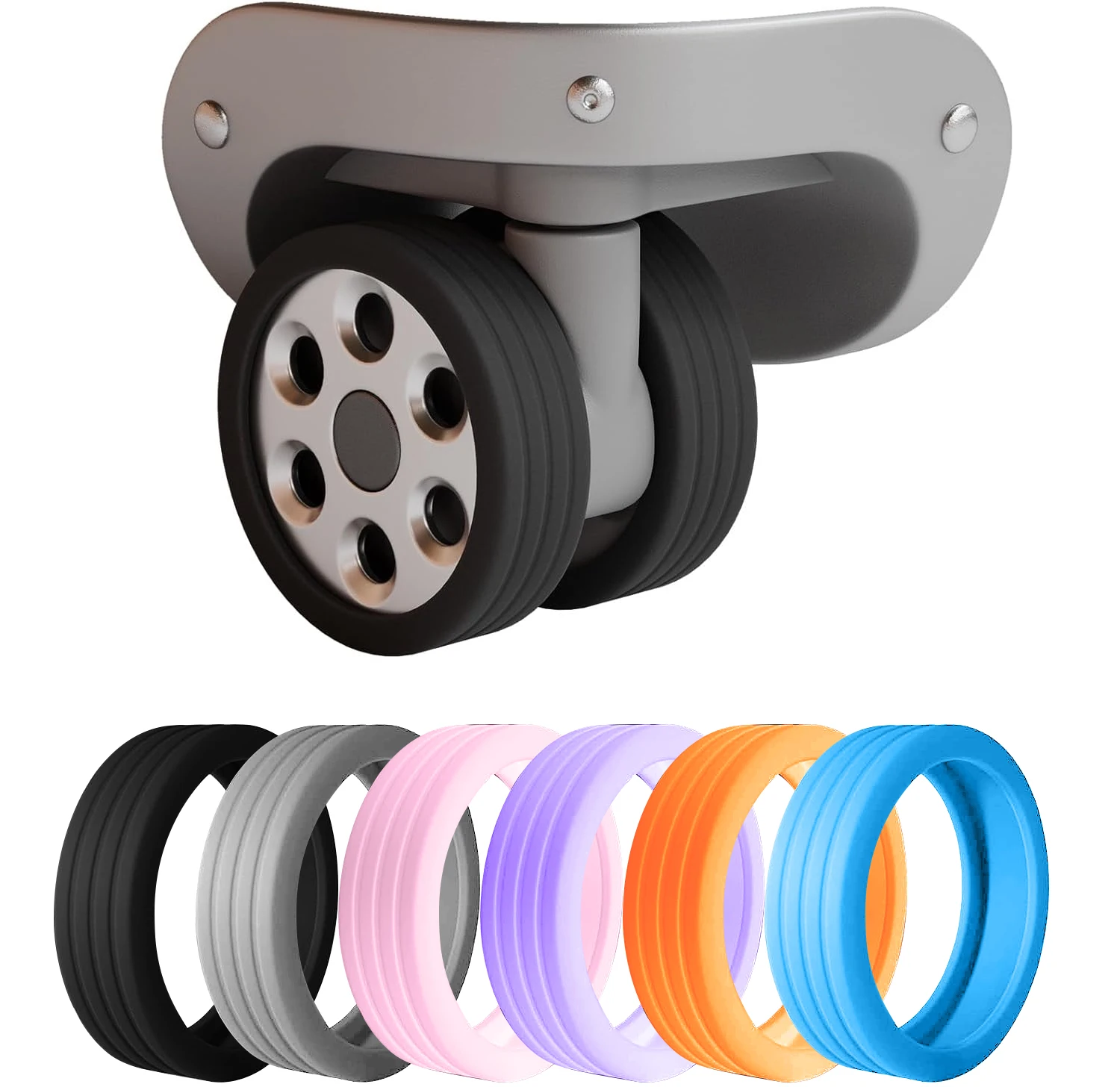 Factory Price Suitcase Luggage Wheels Protector Silent Silicone Luggage Wheel Covers