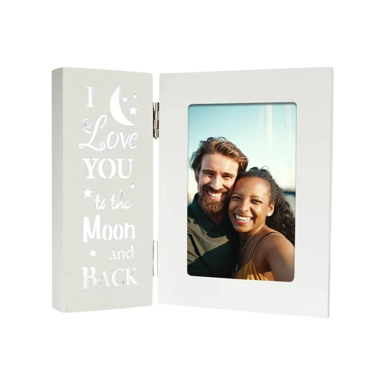 Креативная деревянная фоторамка с подсветкой