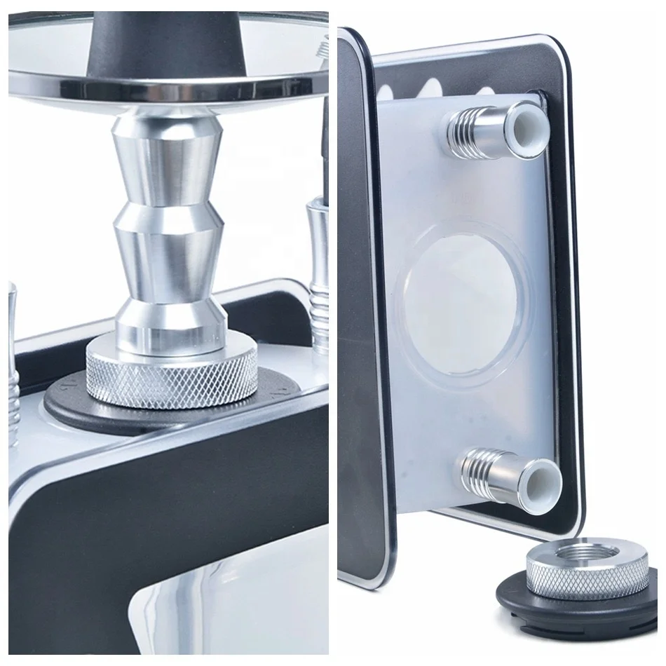 Jiaxin Factory Wholesale square Shisha Hookah Set LED 2 Hose Hookah Shisha