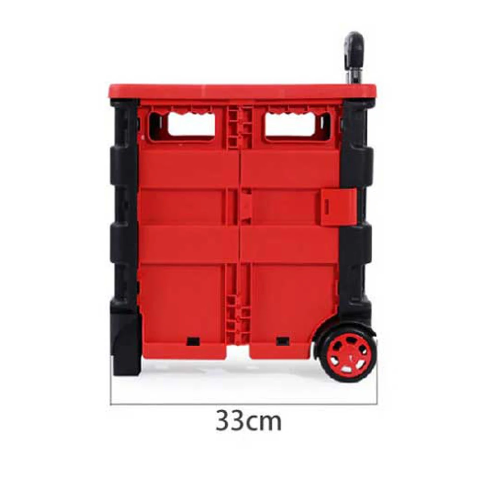 Quik Cart two-wheeled collapsible handcart with lid rolling utility cart with seat