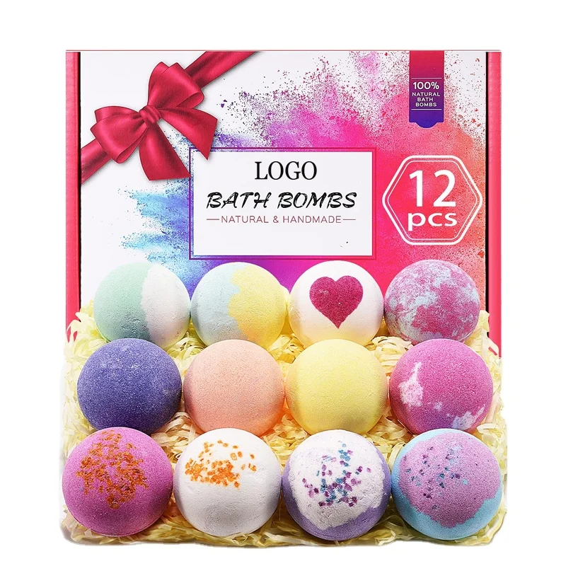  OEM Natural organic bathbombs vegan bubble colorful fizzy custom bath fizzies bombs gift set spa fizzer