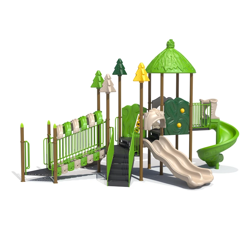 China Outdoor Kids Playground Equipment Plastic Amusement Equipment for 3 to 12 Years Old Kids