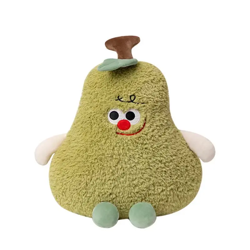 CE/ASTM Peach Pillow Plush Toy Mangosteen Fruit Plush Toy Doll Pear Fruit Vegetable Cushion Pillow