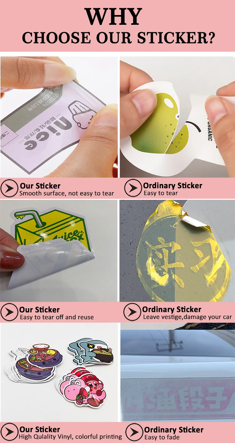 Vinyl Stickers Printing Adhesive Printing Adhesive Packaging Label Stickers Sticker Sheets Custom