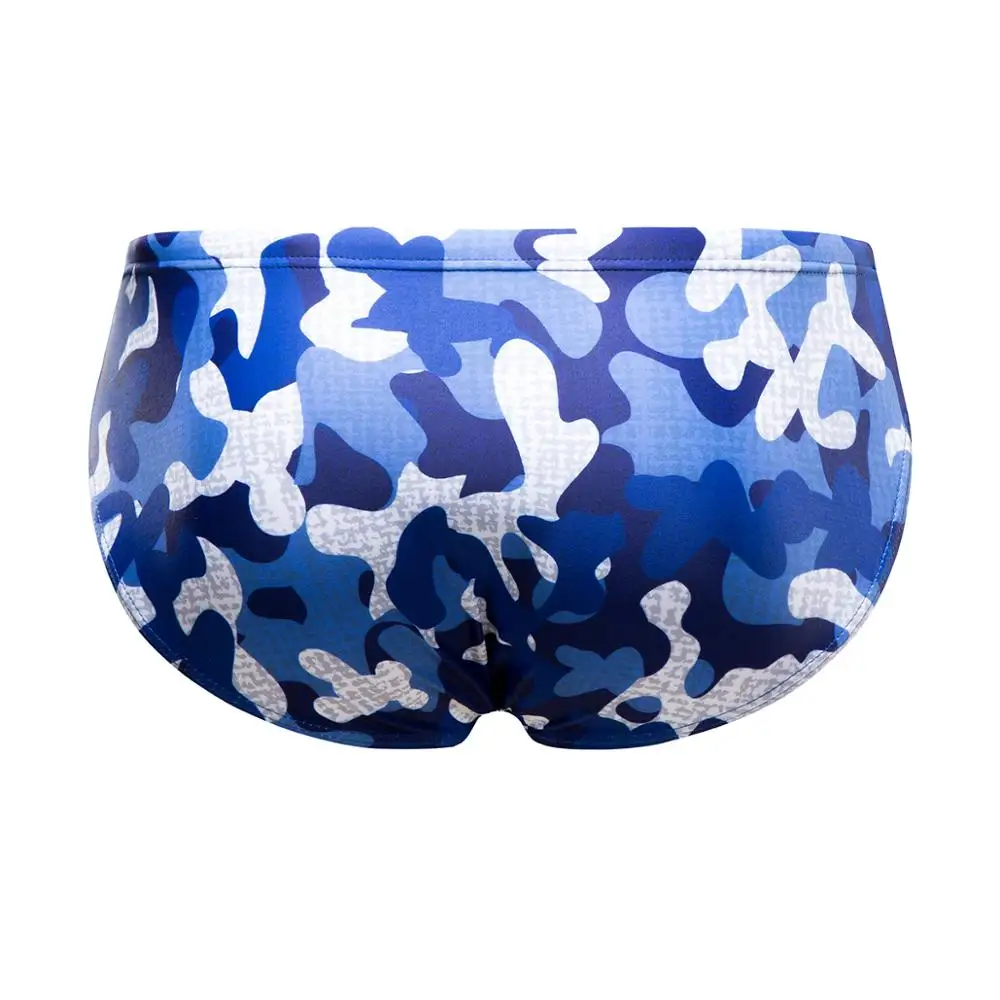 KGKE Mens Sexy Swim Briefs Camo Pattern Bikini Swimsuit for Men