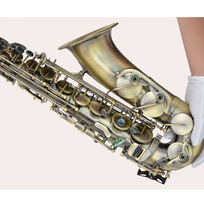 Factory wholesale French design saxophone e-flat Alto Saxophone instrument antique carving
