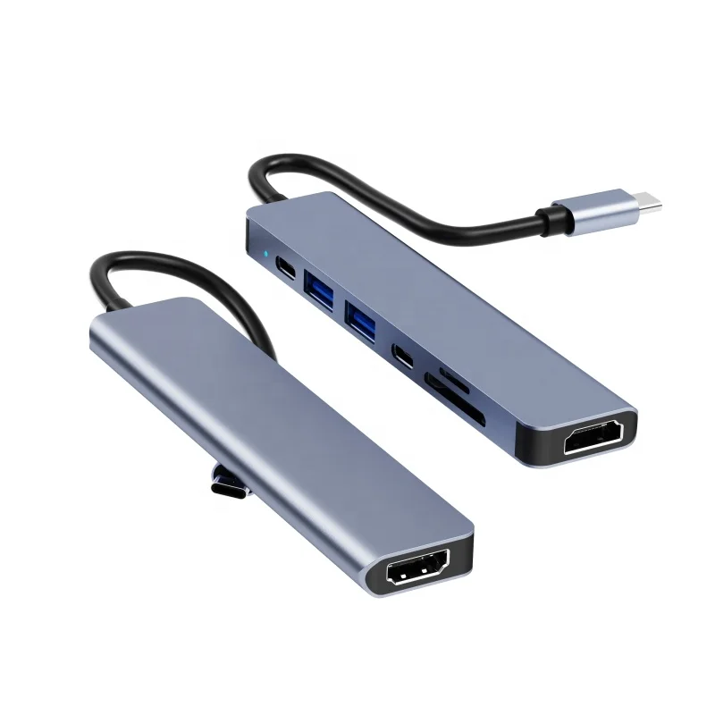 Новый 7 портов USB концентратор с 4K HD адаптер Hub SD устройство для считывания с tf-карт USB зарядное устройство USB хаб для MacBook и устройств типа C