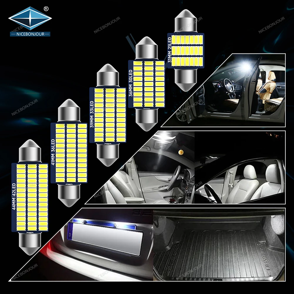 High Quality Auto Bulb C5w Led 3014 21 30 33 36 42SMD Festoon 31mm 36mm 39mm 41mm