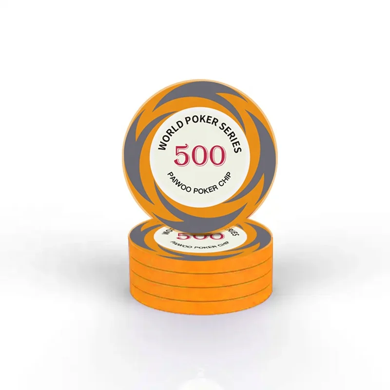 Набор микросхем для покера, полностью разработанный для казино, 500 шт., Бесплатная комбинация фишек