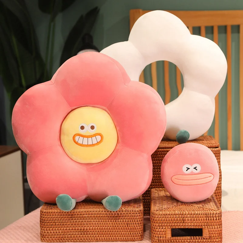 Custom Plant Plush Pillow Petal Flower Cushion Funny Toy Flower Seating Wholesale