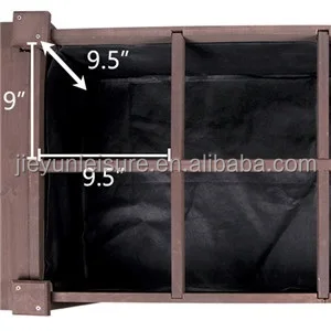 Jaalex Easy Assembly Outdoor 2 Tier Raised Garden Bed Wooden Planter Box For Home Decoration