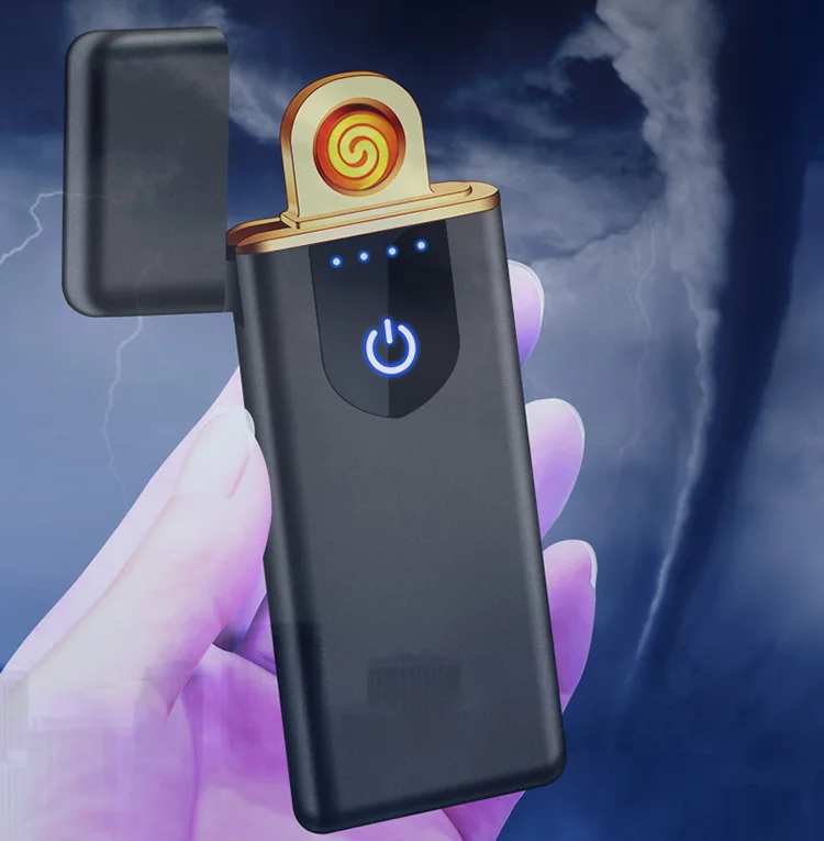 custom oem new innovative plastic ultra thin cigarette smoking accessories mini USB rechargeable electronic lighters electric