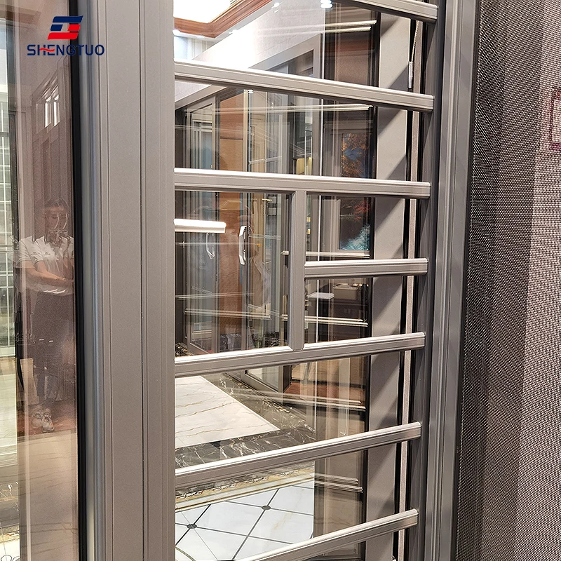 Hot sale aluminum frame windows and doors impact double tempered glass home casement window for homeuse hotel with CE
