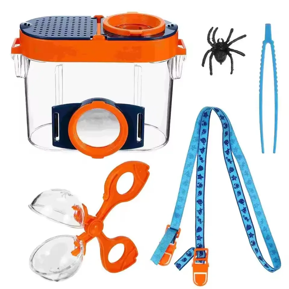 Bug Catcher Viewer for Kids Outdoor Toys Handheld Insect Magnifier Microscope Catching Kit