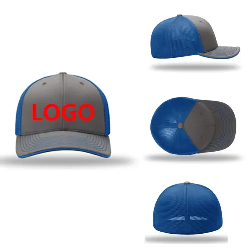 Custom rubber patch richardson 6 panel trucker mesh caps Wholesale Good Quality Richardson Style Mesh hat