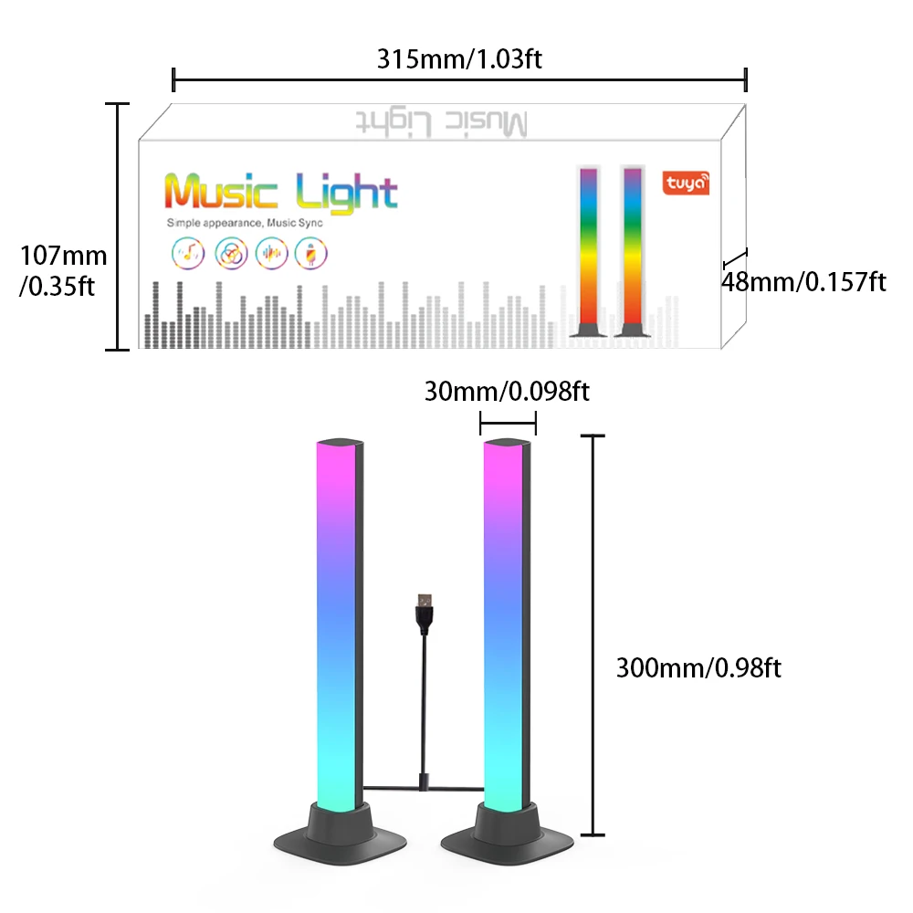 Hot Selling Rgb Remote Touch Control Led Stand Portable Decorative Creative Table Light Music Atmosphere Light