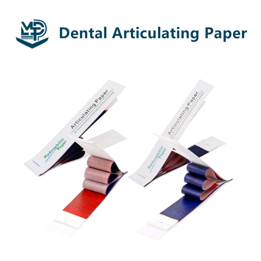 Dental consumables 30/50/100 um thin/thick blue straight articulating paper for dental clinic