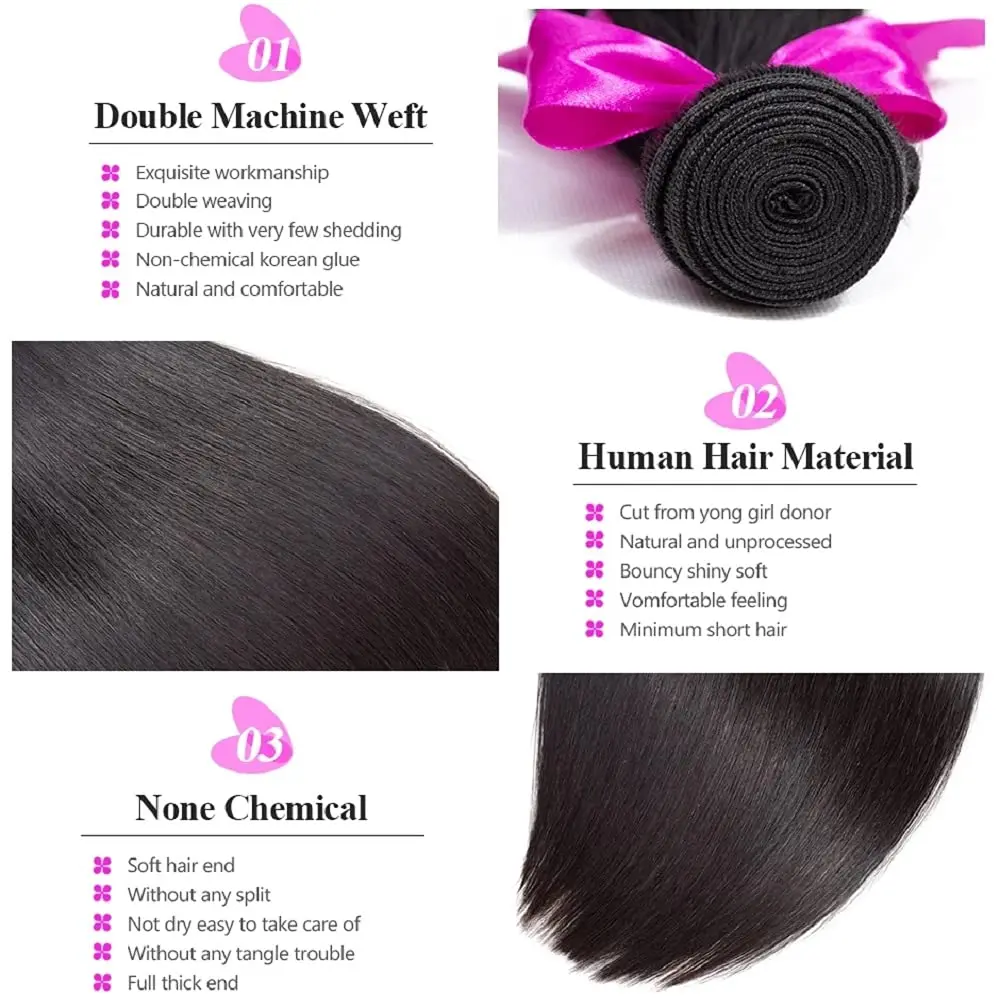 High quality and inexpensive 100% virgin human hair straight brazilian hair wigs 30 inch human hair extensions