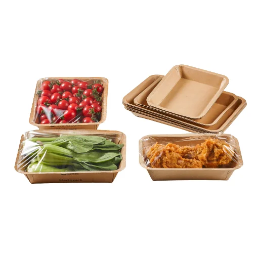 100% disposable paper tray for fruit or salad