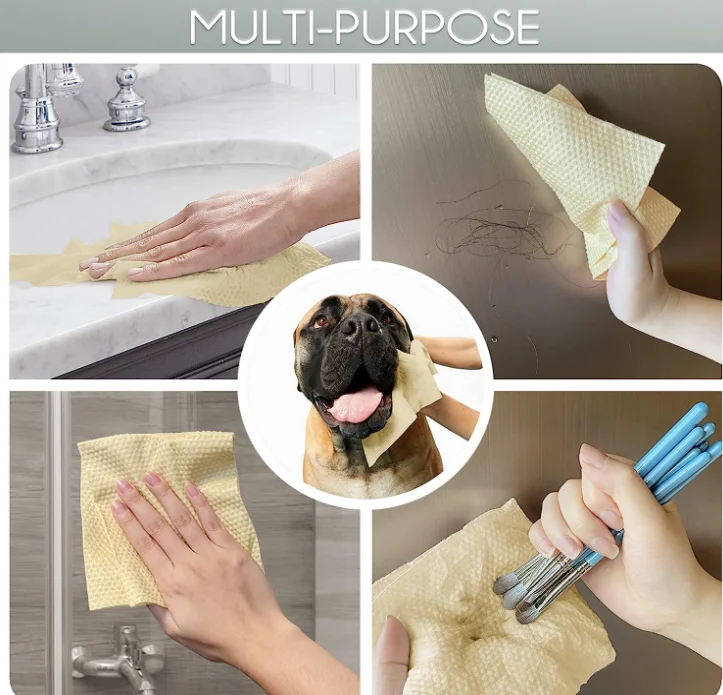 100% Bamboo Fibers  Dermatologist Approved Clean Towels XL, Disposable Face Towel