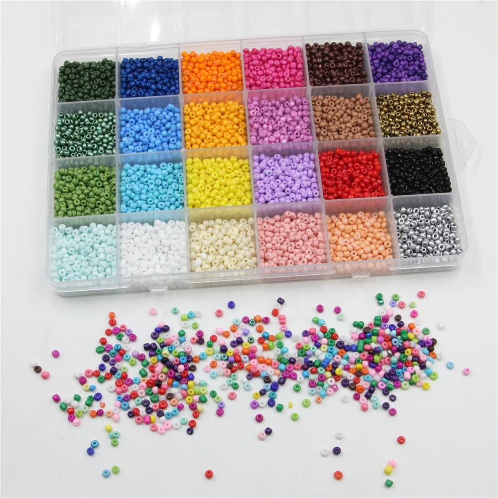 Box Set Glass Seed Beads Clay Acrylic Beads With Tools For Jewelry Making Bracelet Rings DIY Handmade Accessories Jewelry Kit