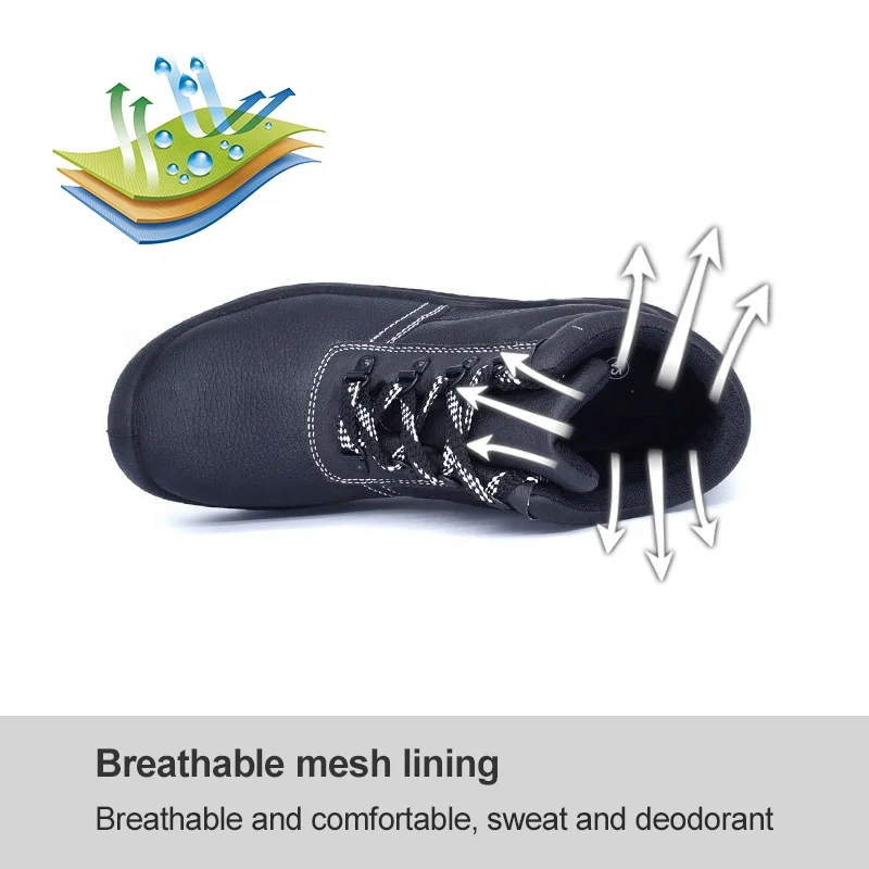 Anti-smashing and puncture-proof steel head in the foot protection shoes leather labor insurance shoes