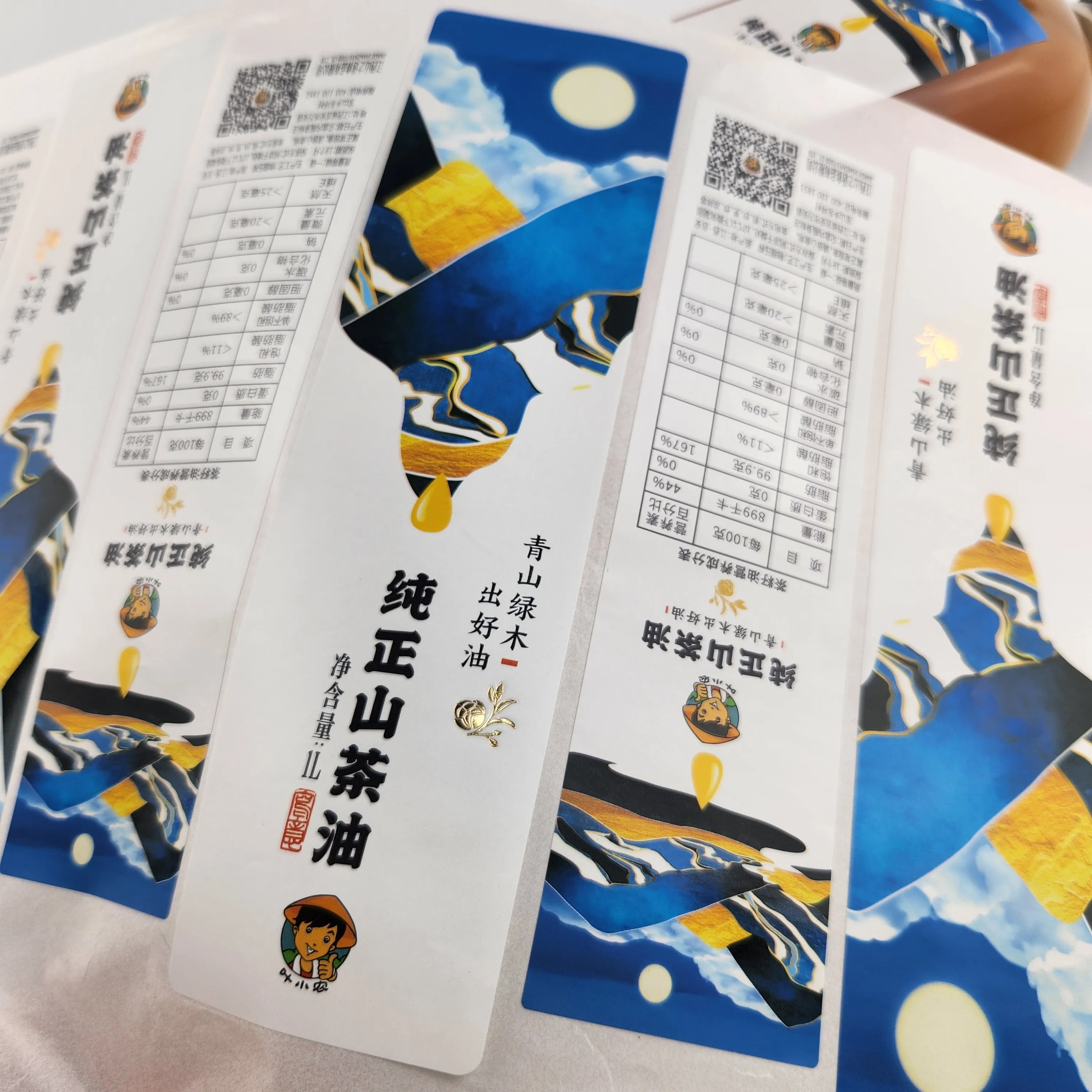 Индивидуальные этикетки для пищевых продуктов, наклейки для бутылок, фирменный логотип, код Qr, пищевая наклейка для стеклянных банок и этикеток для напитков