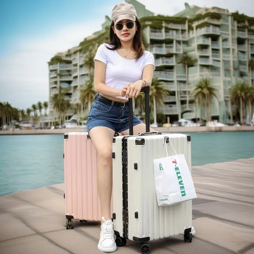 Aluminum bags carry de duffle electric trolley foldable leather luggage maletas on scooter sets suitcases travel valises voyage