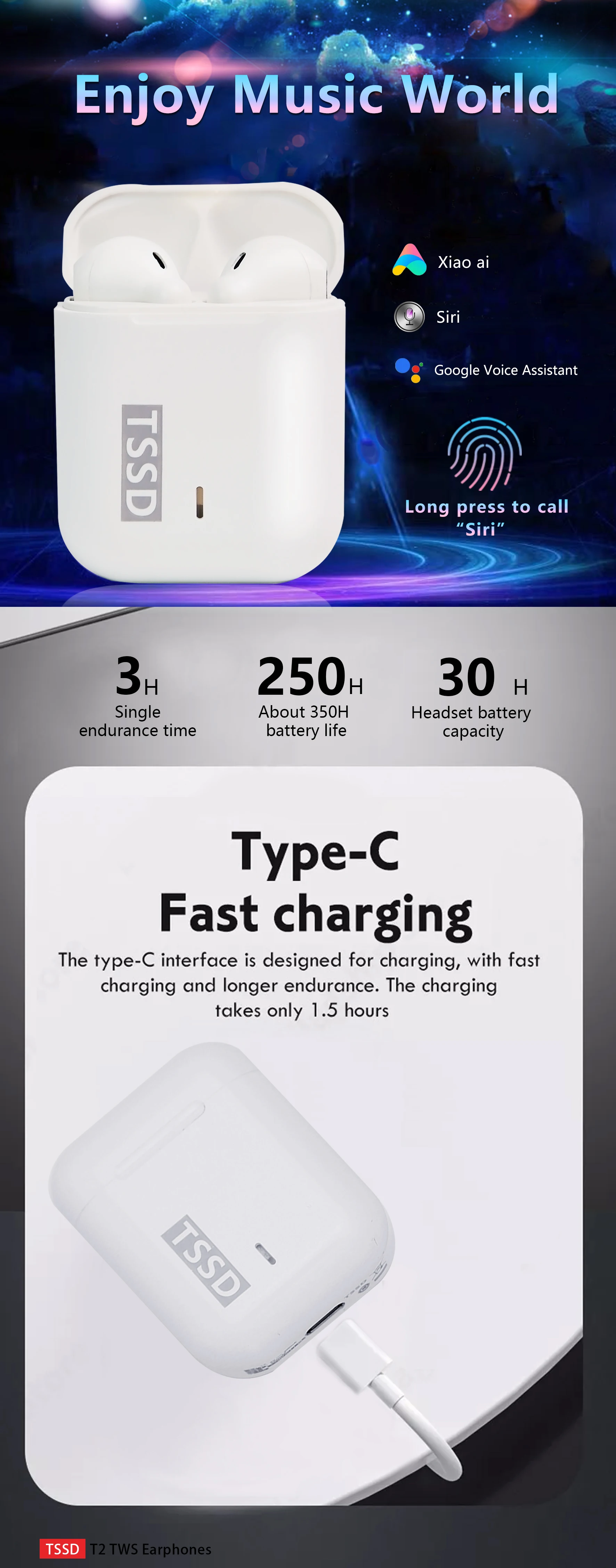 custom tws ipsy free original free sample tssd t2 OEM&ODM products mobile phone wireless on-Ear bluetooth earphones & headphones