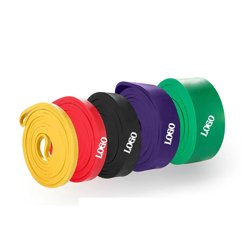 Latex Resistance Bands Set Custom Logo Elastic Loop Bands For Fitness Resistance Roll Elastica Gym Workout Exercise Band