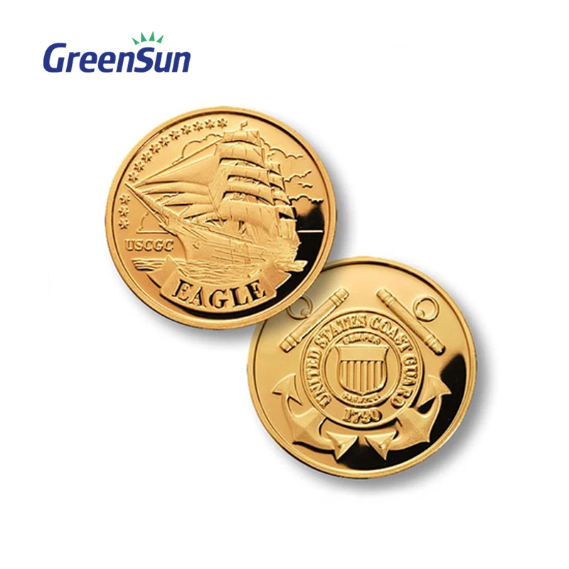 China good supplier special design gold dragon coin