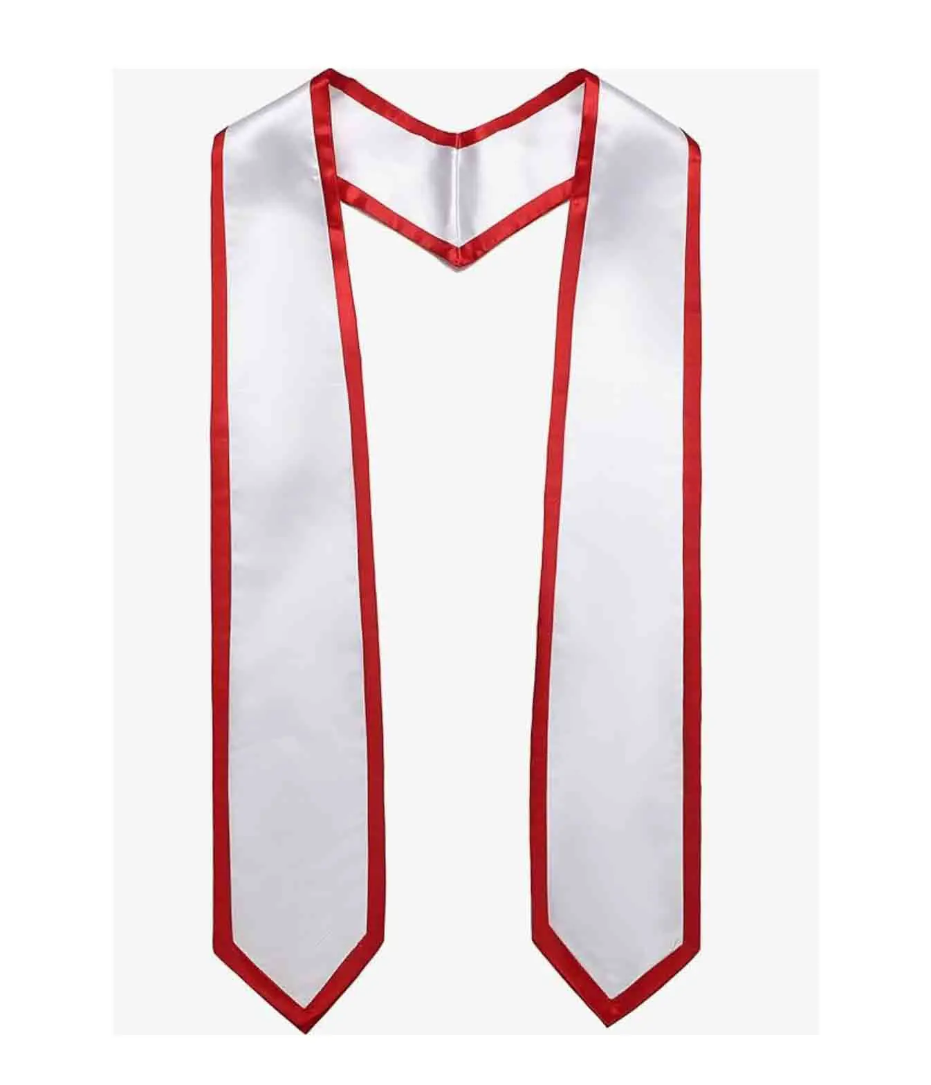 custom graduation stole in maroon velvet and a satin gray bias trim