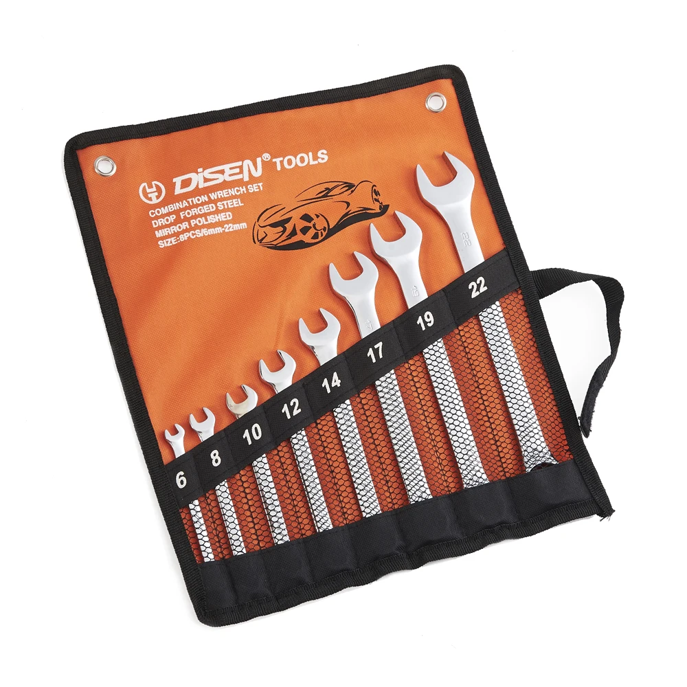 Low price black colour coded sae car tools wrench set