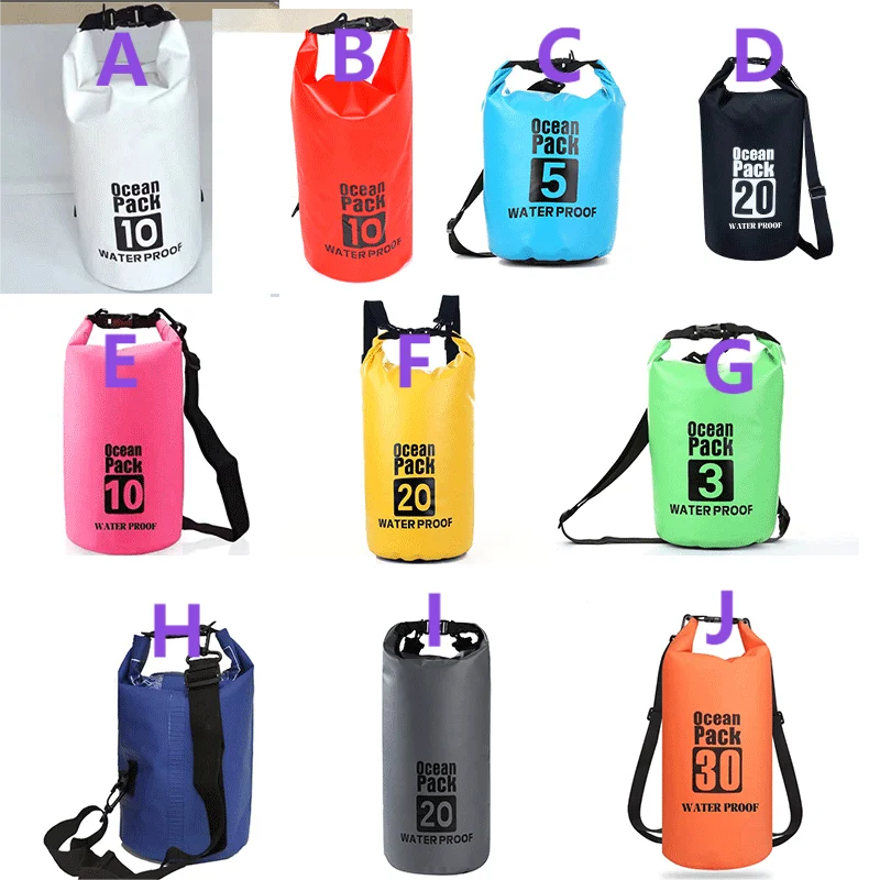 Outdoor Travel Sports Swimming Waterproof Bucket Bag Pvc Mesh Cloth Backpack River Rafting Mobile Phone Waterproof Bag Storage