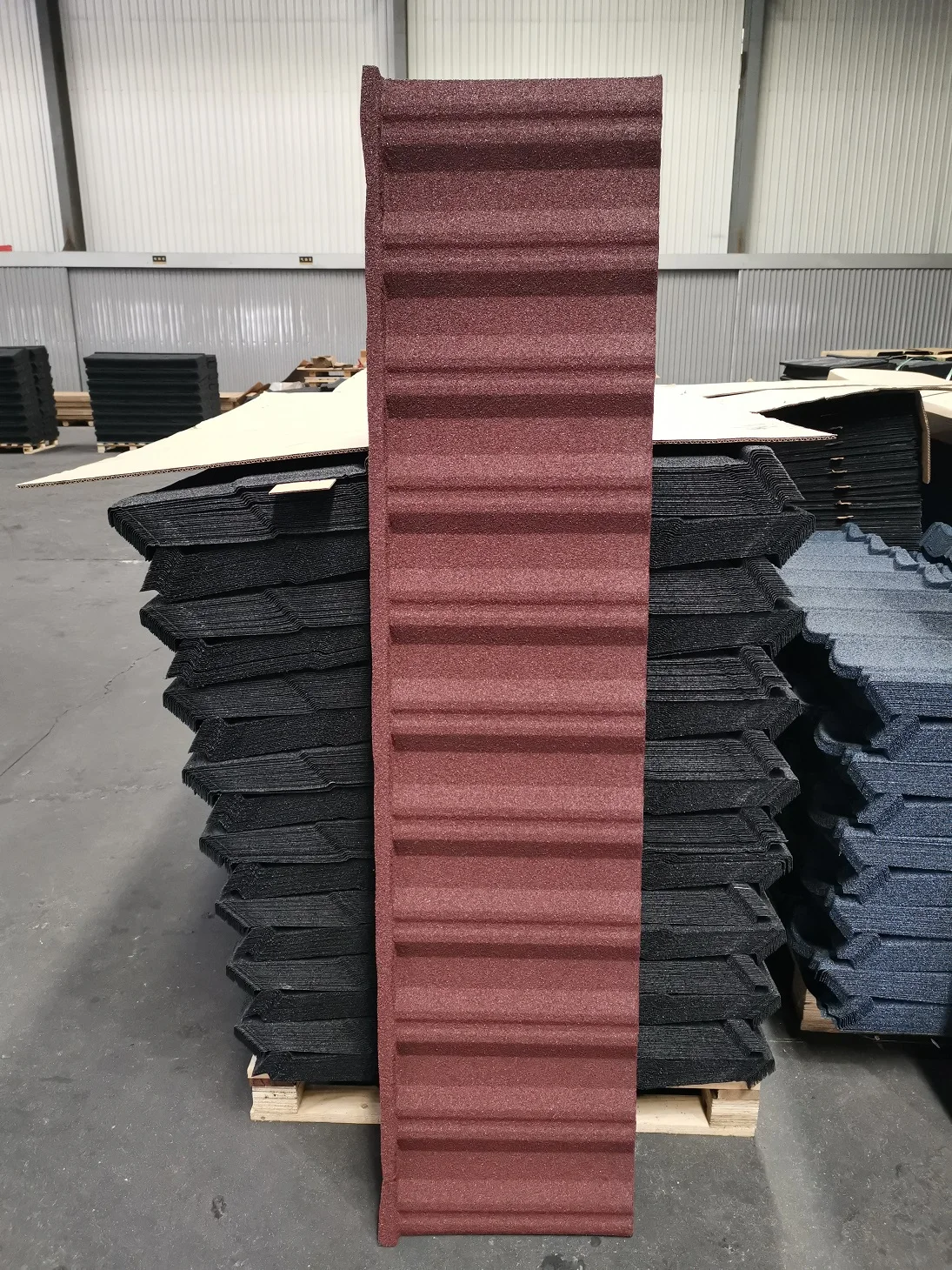 Wholesale 0.25mm~0.60mm Ripple Tiles Stone Coated Steel Aluminum Zinc Steel Roof Sheet