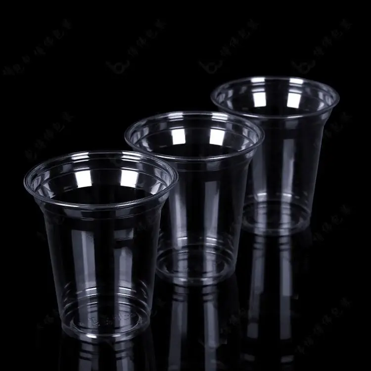 
U Shape Disposable Plastic PP PET Bubble Tea Cup 12Oz 16Oz 22Oz Boba Tea Hard Soft PP Cup Clear Or Printed With Lids 