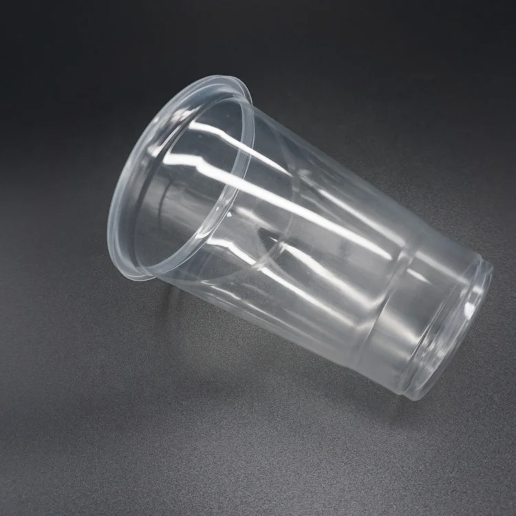 Odm 16Oz Heat Resistance Food Safe Clear Pp Juice Cup With Flat Lid Wholesaler
