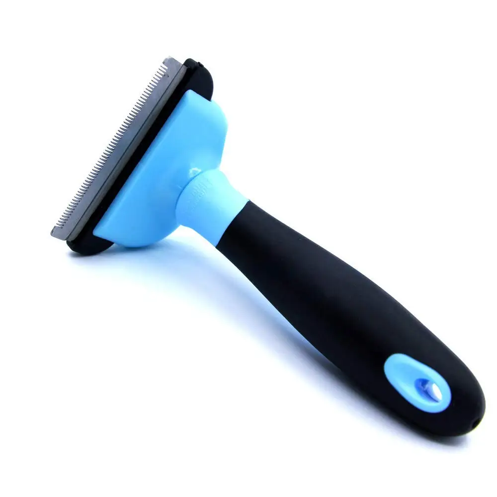 Deshedding Brush Dog Hair Cat Hair Shedding Tool With Stainless Steel Trimming Blade Effective Grooming Tool For Pet