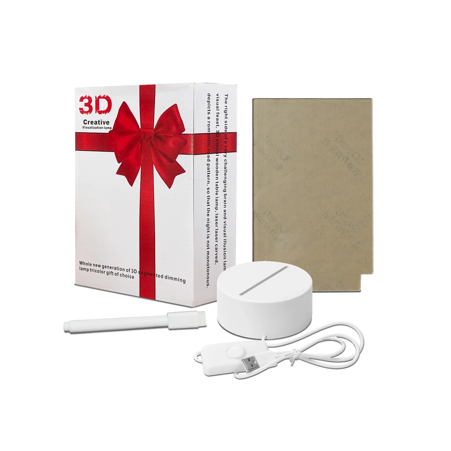 Personalized Cute Mushroom Moon Acrylic USB Plug In Night Light Base 3D Illusion LED Night Lights For Kids