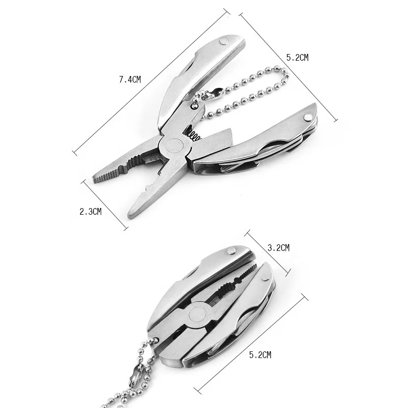 Multi Function Folding Pocket Tool Plier Knife Keychain Screwdriver Promotional Gifts Key Rings