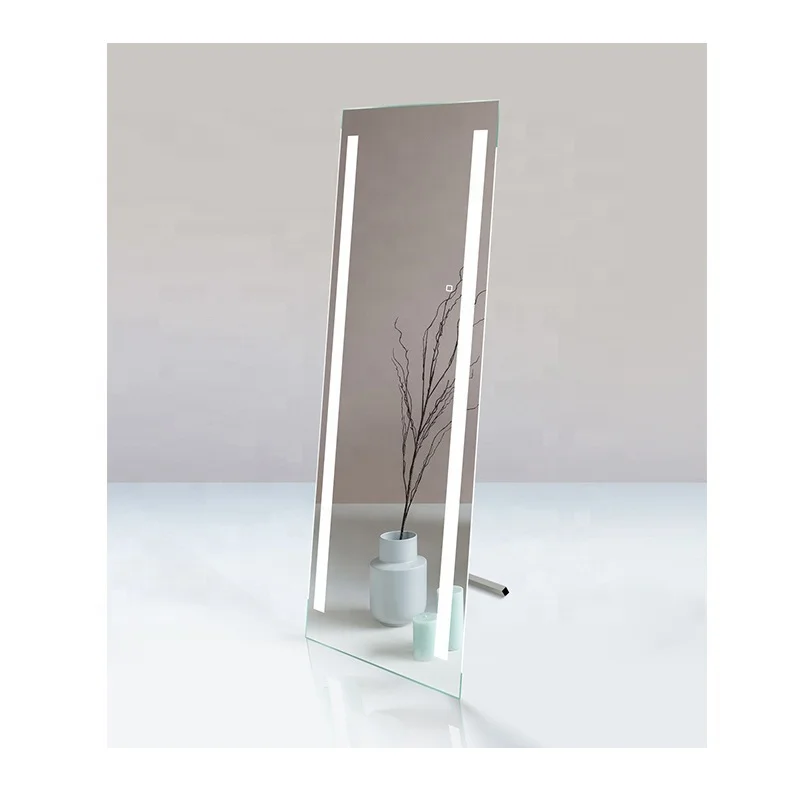 Hot sale modern stand can be concealed totally floor standing wall mounted dressing led mirror