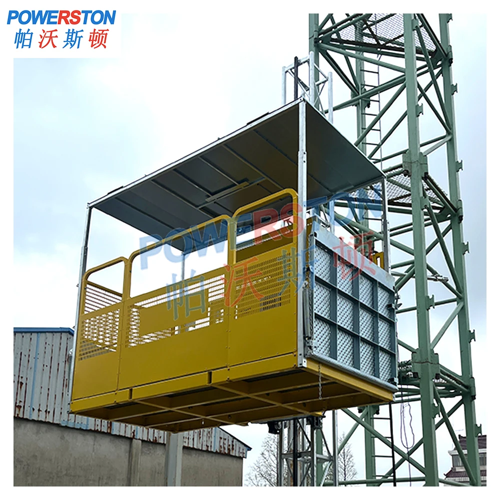 Material Hoist POWERSTON Vertical Lifting Construction Elevator Passenger Material Hoist
