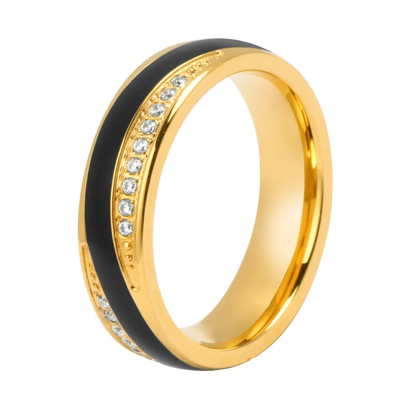 Titanium ring her king his queen couple jewelry titanium band custom black carbon fiber inlay tungsten black zirconium rings