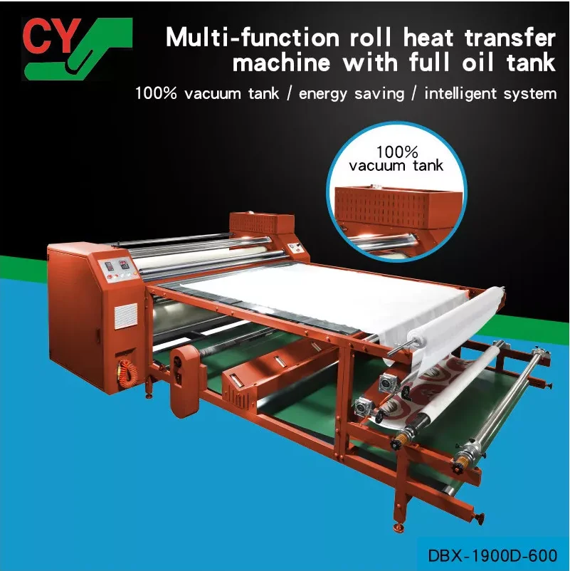Roll to roll sublimation heat transfer printing machine industry mass production Oil roller heat press