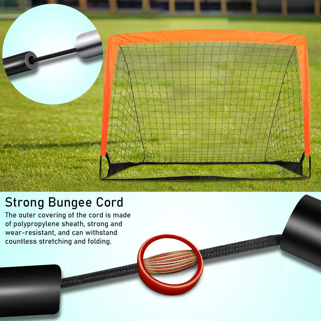 2pc Soccer Goal Nets Mini Pop up Folding Portable Football Soccer Goals Twin Goal