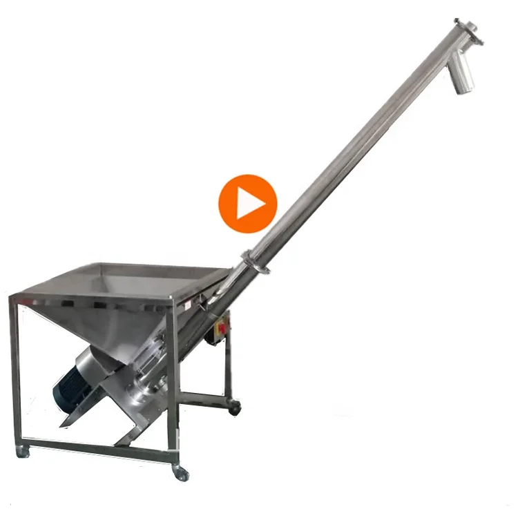 Good quality automatic SS 304  food grade auger screw powder elevator conveyor feeding feeder for powder filling machine