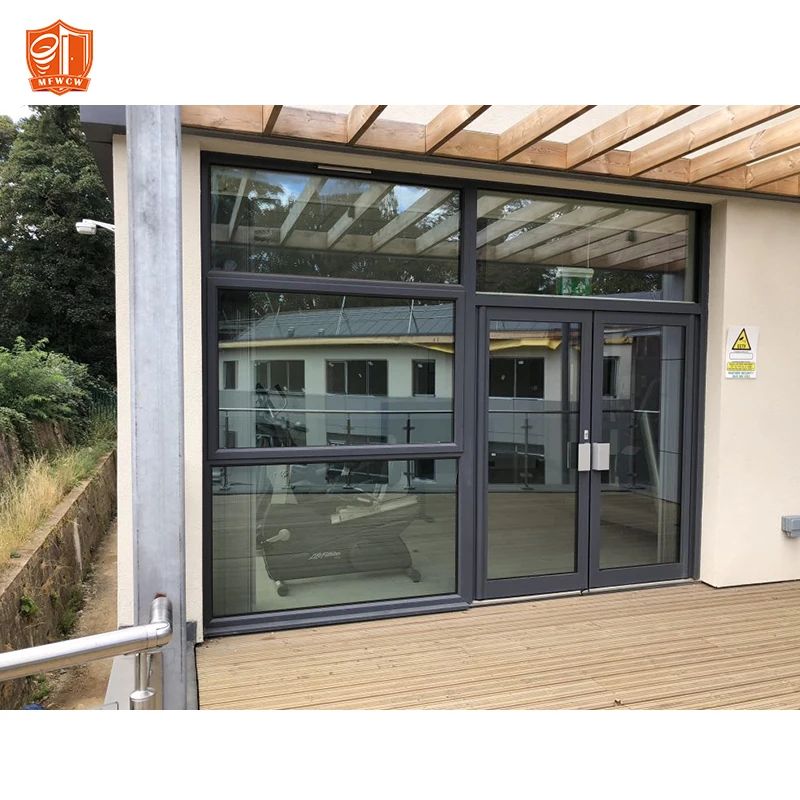 Wholesale Glass Shop Door With Door Closer Windproof Commercial Entry Door