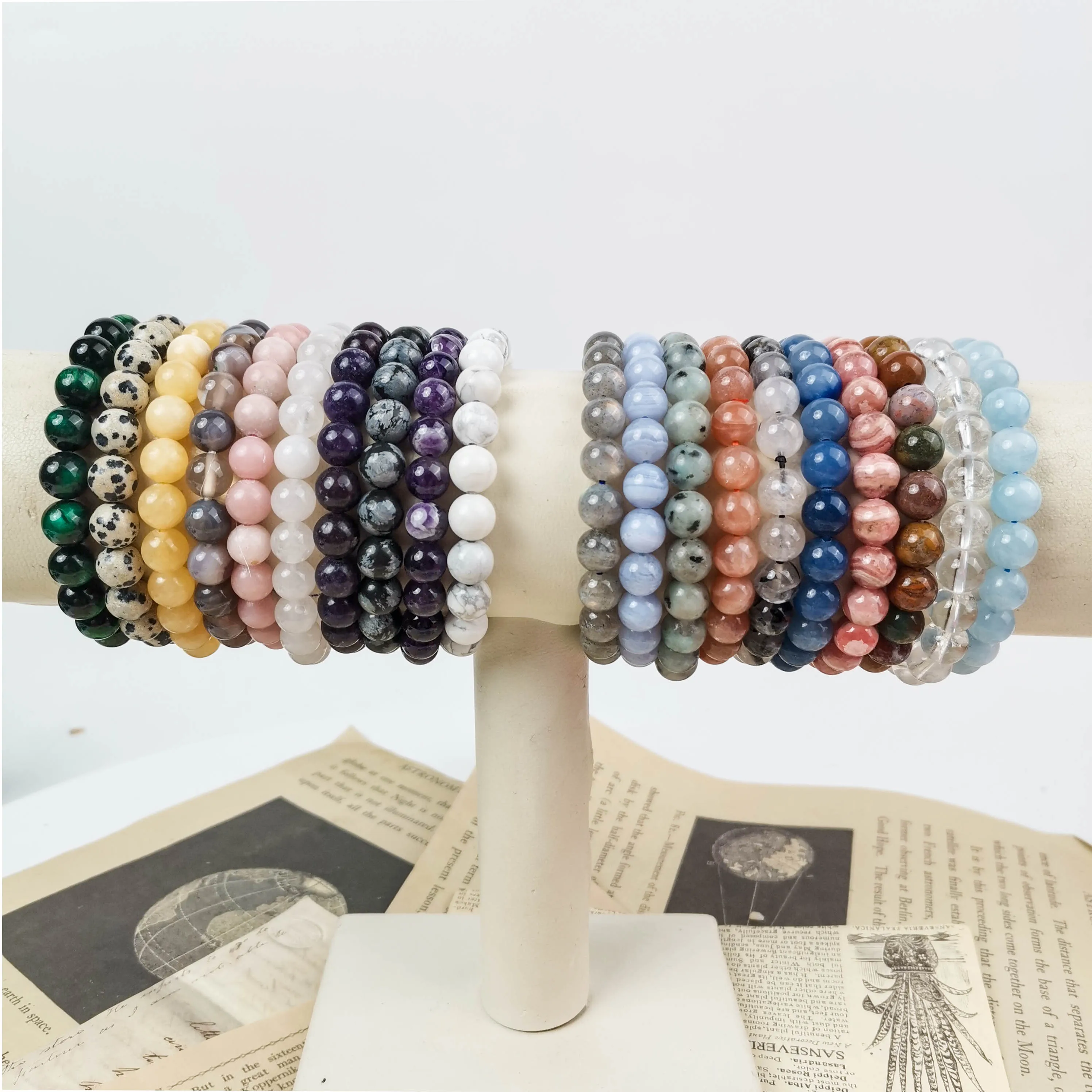 Высококачественный браслет из полированного натурального хрусталя для украшения